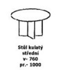Stůl kulatý střední KNY